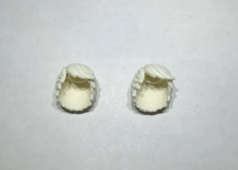 Lego Lot Of 2 White Minifigure Hair Wig Man Boy Shaggy No 6 New