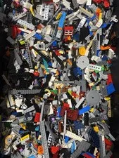 LEGO Bulk Lot Assorted Bricks, Plates & Pieces - Multicolor Plastic 2lb