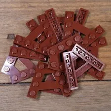 LEGO 15706 Reddish Brown Wedge Plate A-Shape with 2 Rows of 4 Studs Qty 10