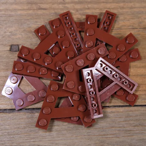 LEGO 15706 Reddish Brown Wedge Plate A-Shape with 2 Rows of 4 Studs Qty 10