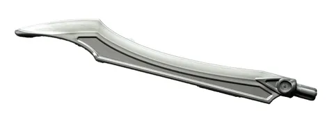 Lego Flat Silver HERO Factory Weapon Blade Curved Tip 11.11 x 1.54 x 0.73 cm V2