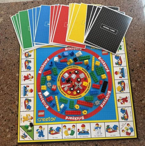 Lego Creator Board Game(1999) Missing 2 Pawns; Extra Pieces