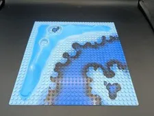 Lego Raised Baseplate 32 x 32 Crater w/ Studs & Underwater Pattern SEE PICS