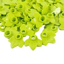 100 Pieces Lot LEGO® Plant Leaf Plates 32607 1x1 With Three Leaves LIME GREEN