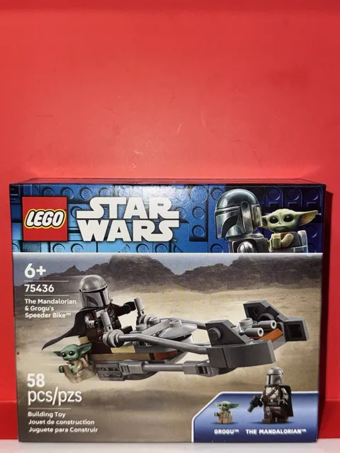 SEALED LEGO Star Wars The Mandalorian And Grogu Speeder Bike 75436