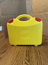 LEGO Plastic Storage Box / Carrying Case Yellow 2 Removable Dividers