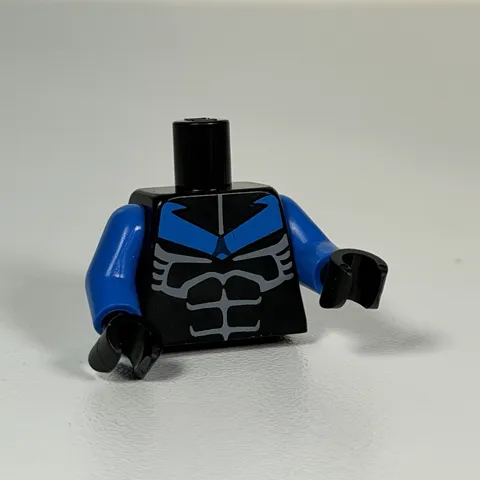 LEGO Nightwing Minifigure Torso 7785 Arkham Asylum 2006 Batman DC Superheroes