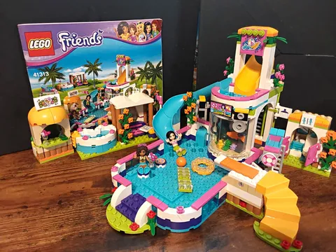 LEGO Friends 41313 Heartlake Summer Pool 589pc Built w/ Instructions Andrea