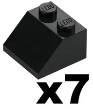 Lego Part 3039 Black Slopes 45 2 x 2 Stud Qty 7 BK1