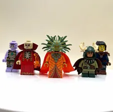 Lego D&D Minifigure Lot of 5 Assorted w/ Capes  dungeons and dragons minifigs