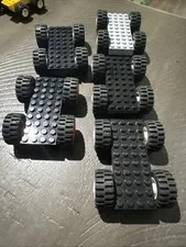 Lego 4x10 Chassis With Wheels. 30076c02. Lot Of 5!