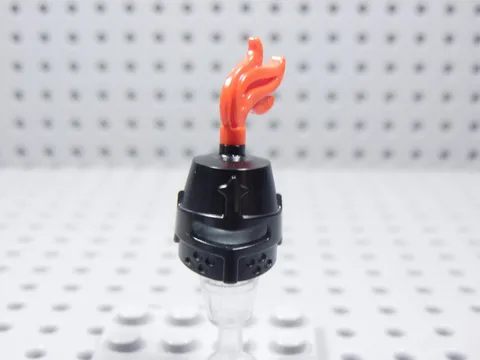 LEGO Black Knight Helmet w/ Red Plume Feather Accessory Minifig AC