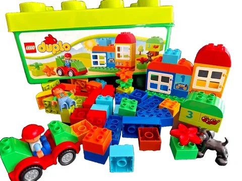 LEGO DUPLO BOX 10572 COMPLETE lot 65 pieces bricks VGC