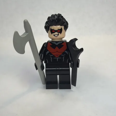 Lego Nightwing Red Eye Holes Sh0085 76011 Minifigure Super Hero Batman Robin