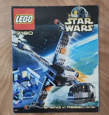 LEGO Star Wars B-Wing 7180 Illustrated Instruction Manual Booklet 2000