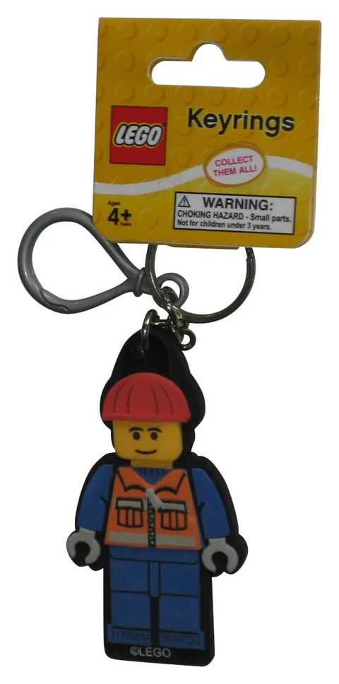 LEGO MZB Imagination Foam Construction Worker MiniFigure Keychain LGO1904