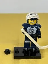 LEGO Series 4 Collectible Minifigures - Ice Hockey Player With Helmet Stick Puck