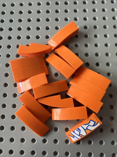 LEGO 50950 Orange Slope, Curved 3 x 1 Bulk 16pcs Super Cycle Chase