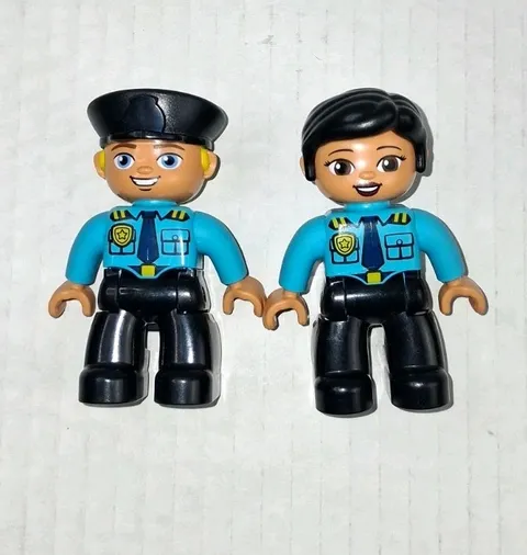 Lego DUPLO Mini Police Officer Male/Female Figure Replacement Set