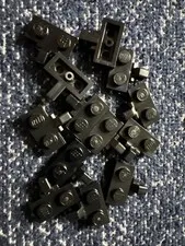 LEGO 44567a Black Hinge Plate 1x2 Locking Finger on Side w/ Bottom Groove 13pcs