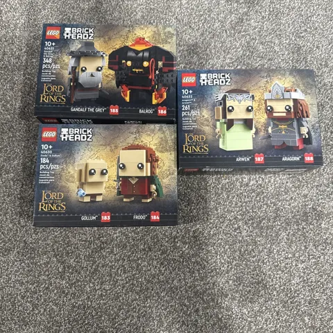 🔥LEGO 40630 40631 40632 BrickHeadz Lord Of The Rings Frodo Gandalf Aragorn NISB