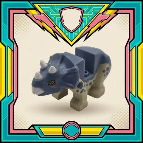 Lego Dinosaur Triceratops Baby Minifigure Sand Blue Jurassic World 76940
