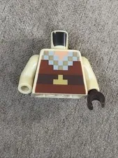 LEGO Minecraft Torso Body Pixelated Pink Tank Brown Gold Shirt Hands Armor Part