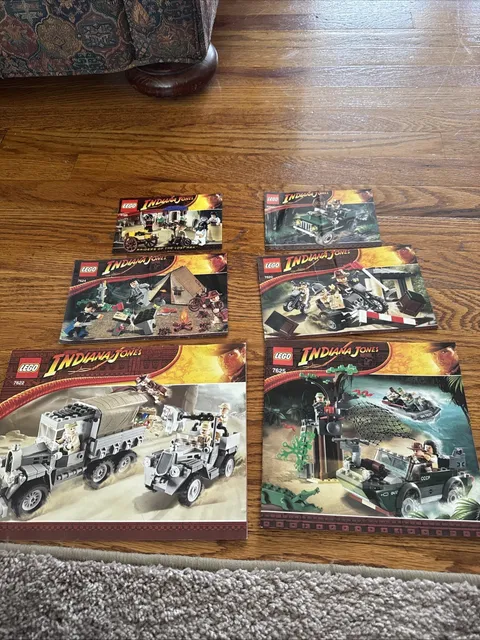 LEGO Indiana Jones Instruction Manual Lot 7624 7620 7622 7625 7195 20004