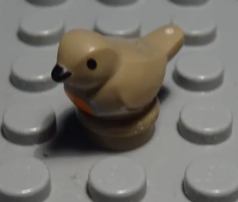 lego figure animal bird dark beige
