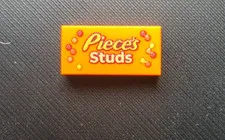 Reese's Pieces Parody Candy Wrapper custom printed LEGO® 1x2 tile