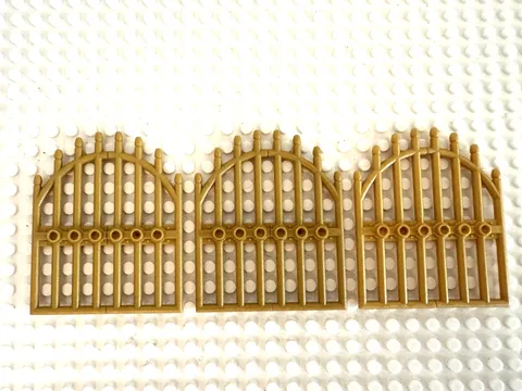 (3) LEGO Castle Gate Arch Door Set Lot-GOLD- 42448