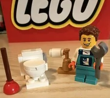 Lego Plumber Minifigure With Accessories 