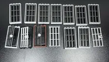 LEGO Doors & Cell Walls Jail Prison Barred Dungeon Frames Lot