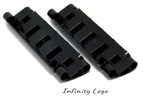2 LEGO Technic Black Curved Panel 11 x 3 with 2 Pin Holes (62531) - 2 Pieces
