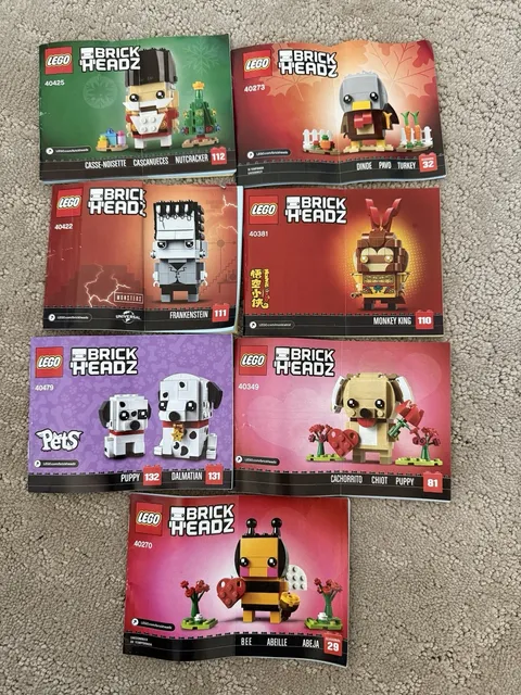 LEGO BrickHeadz Instruction Manual Lot Retired Seasonal 40425 40422