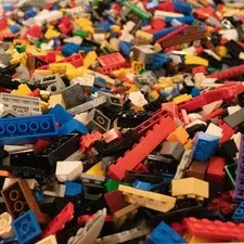 LEGO 2 Pound Bulk Lot of Assorted Bricks & Pieces Clean Genuine 2 Lbs