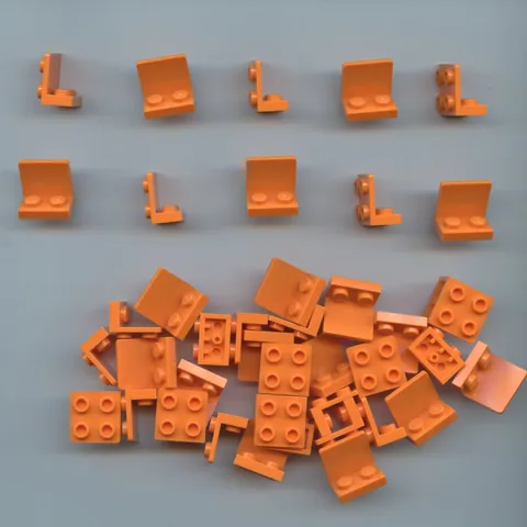 LEGO x 40 Orange Bracket 1 x 2 - 2 x 2 Inverted 99207