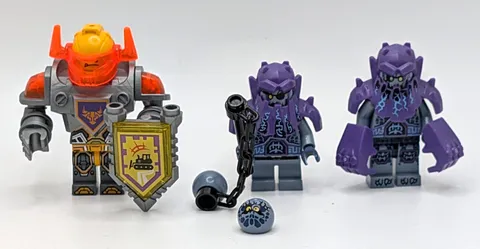Lego Nexo Knights Minifigures Axl Reex & Roog from Set 70350 The Three Brothers