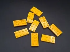 LEGO - 10x - Plate - Plate - 2x4 - Yellow - Yellow - 3020