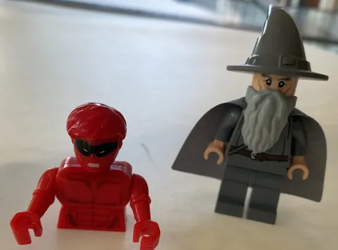 Lego Gandalf The Grey Minifigure and 1/2 of another Minifigure Lot of 1.5