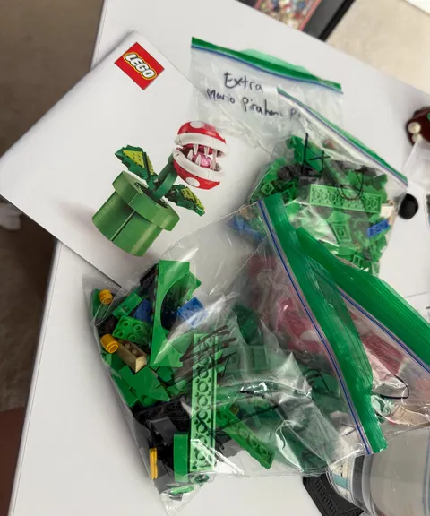 Super Mario Piranha Plant Lego Set Complete with instructions