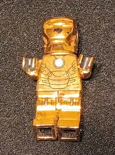 Collectible Marvel Chrome Gold Iron Man Mark XXI Suit Custom Lego Minifigure