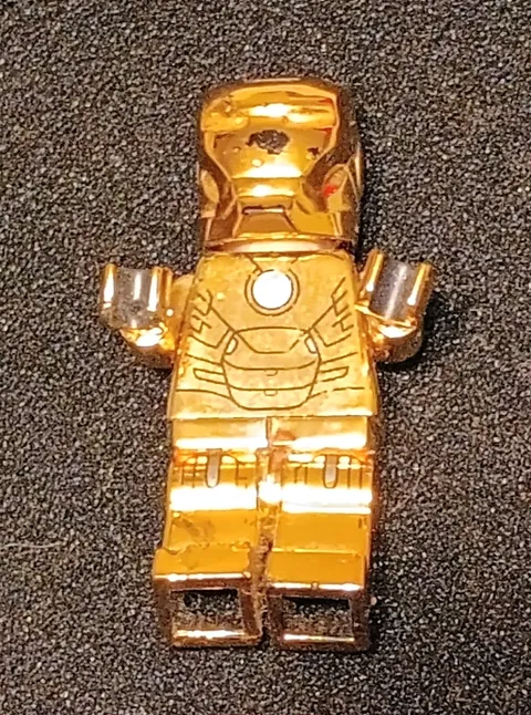 Collectible Marvel Chrome Gold Iron Man Mark XXI Suit Custom Lego Minifigure