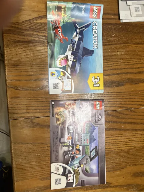 Lego Creator & Jurrasic World Instruction Manual 31088 & 75939