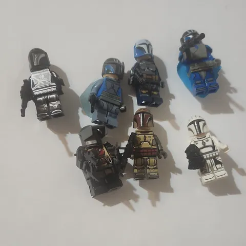 Custom LEGO Star Wars Mandalorian Minifigure Lot of 6 Plastic Figures