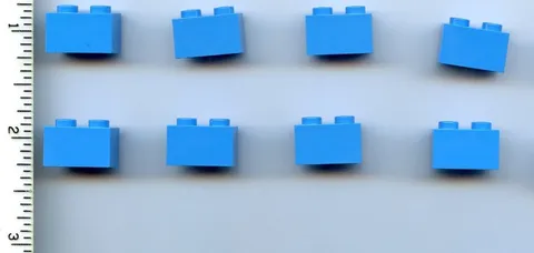 LEGO x 9 Dark Azure Brick 1 x 2 NEW bulk lot blue 3004
