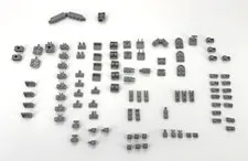 LEGO Light Gray Replacement Parts 90+ Pieces Hinges Clips +