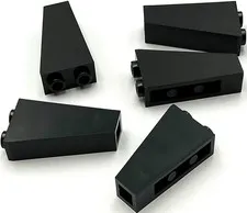 Lego 5 New Black Slopes Sloped Inverted 75 2 x 1 x 3 Parts