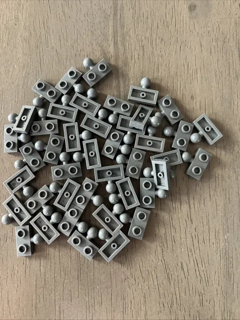 LEGO 14417 Dark Bluish Gray Plate, Modified 1 x 2 with Tow Ball on Side 42 Piece