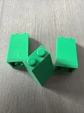 LEGO 3684c Green Slope 75 2 x 2 x 3 with Bottom Tube 3 Pieces